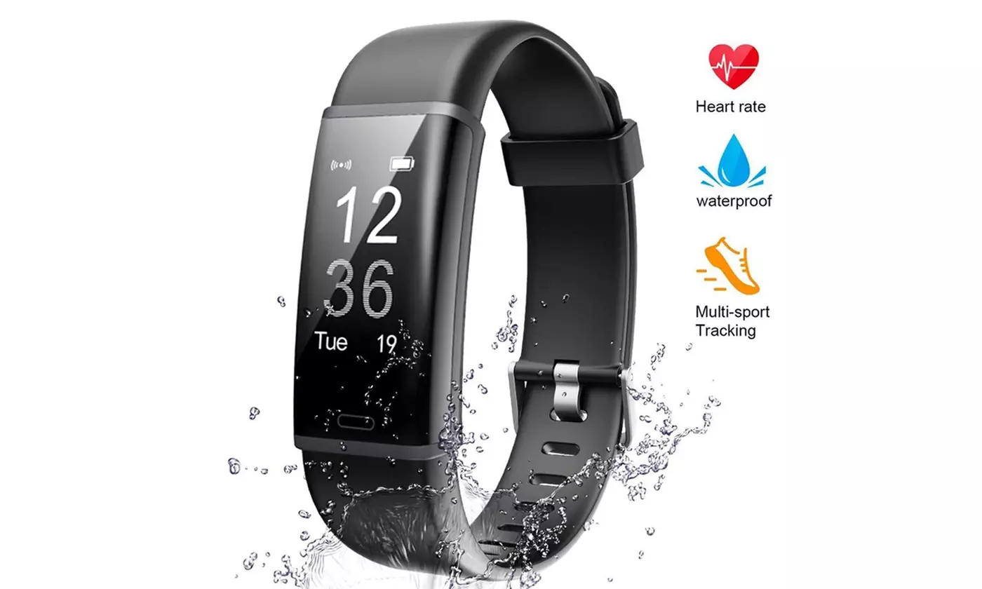 Smart Watch Fitness Tracker Monitor Pedometer Heart Rate Calorie Data Waterproof - Primary Image