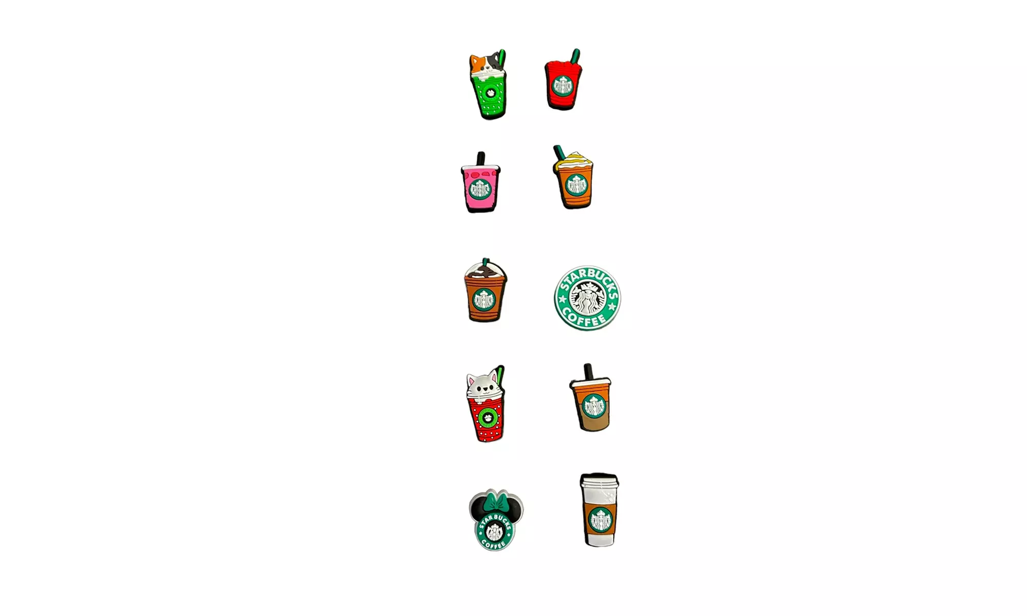 10Pc Starbucks Croc Shoe Charms Jibbitz For Kids Girls Boys Teens - Primary Image