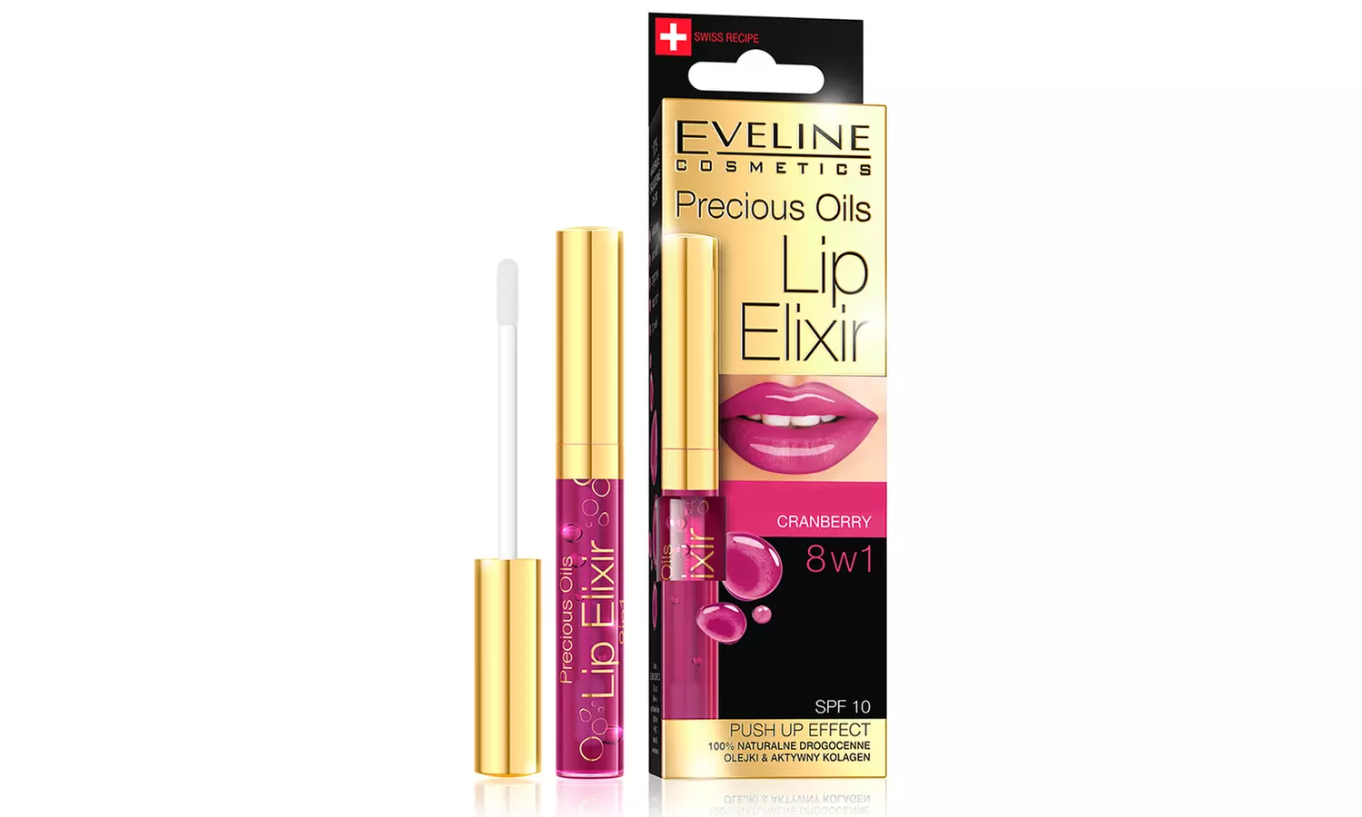 Eveline Cosmetics Precious Oils Lip Elixir Push Up Effect Cranberry & Vanilla - Second Medium