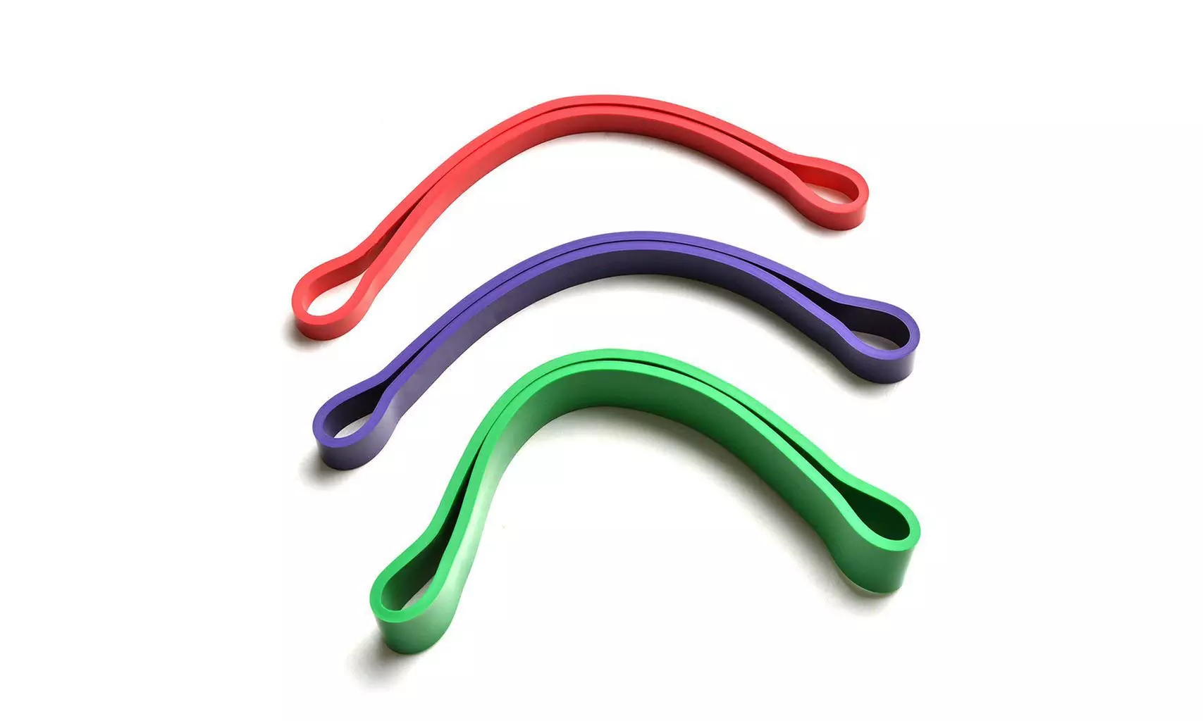 3-Piece Heavy Duty Resistance Loop Exercise Bands Set For Yoga Workout Fitness - Second Medium