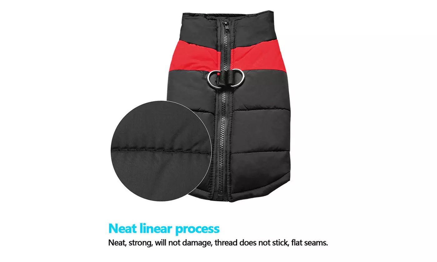 Pet Dog Vest Jacket Warm Waterproof Clothes Winter Padded Coat Small/Large