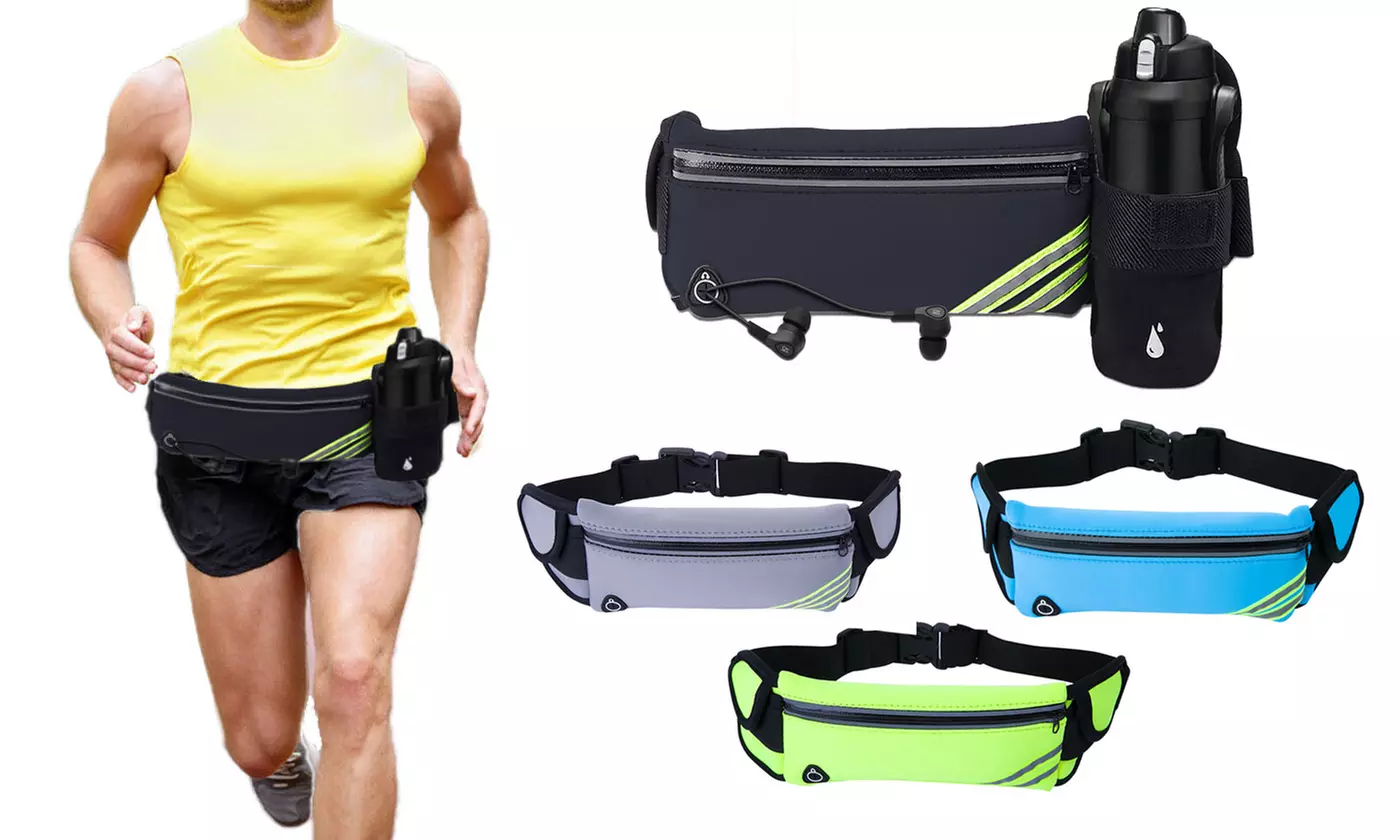 Fanny Pack with Water Bottle Holder Multifunctional Sports Waist Bag - Primary Image
