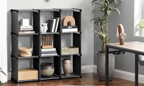 NewHome 9-Cube Stackable Storage Shelf Organizer For Cube Bins And Cubby Storage