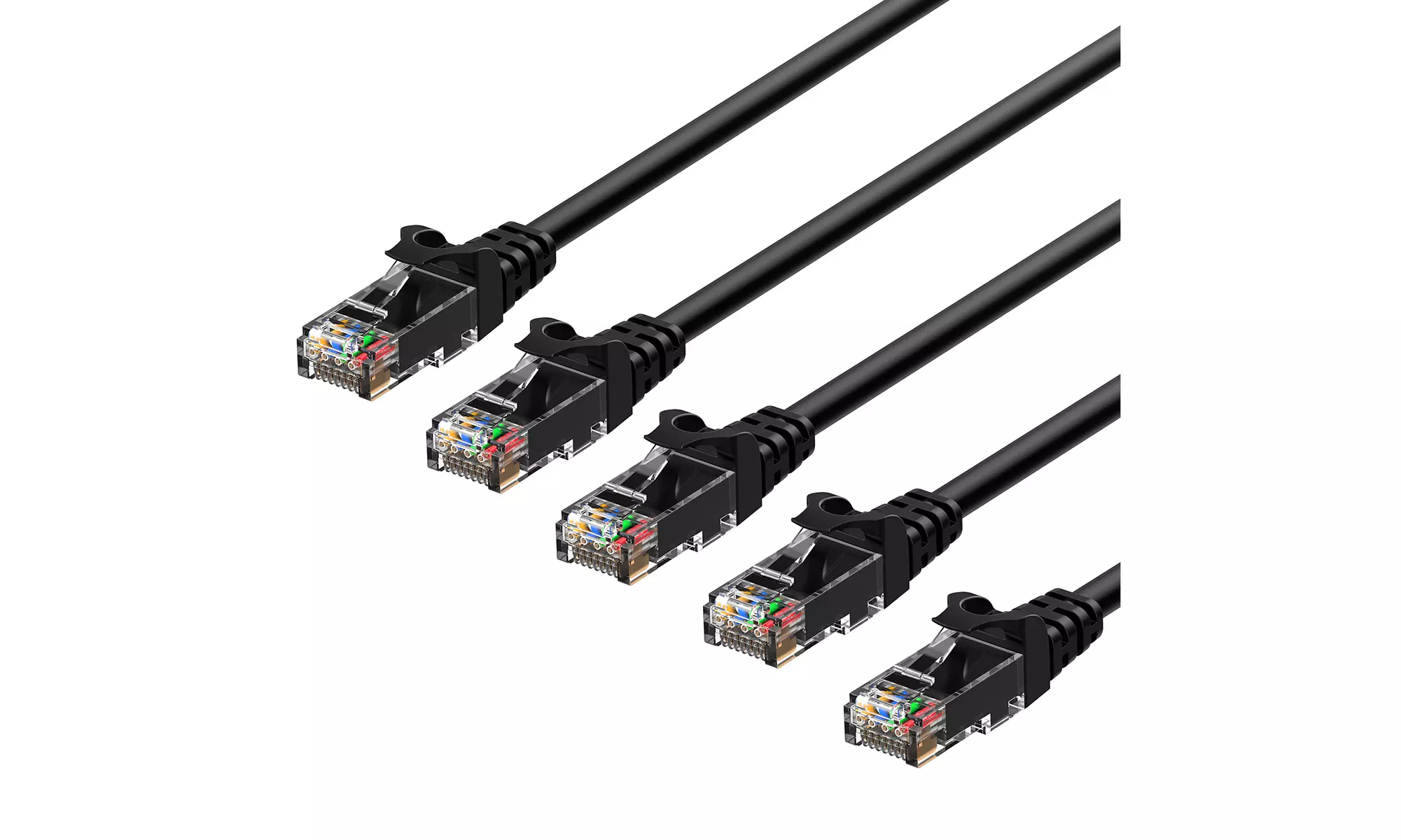 Rankie RJ45 Cat6 Snagless Ethernet Patch Cable, 5-Pack - Primary Image