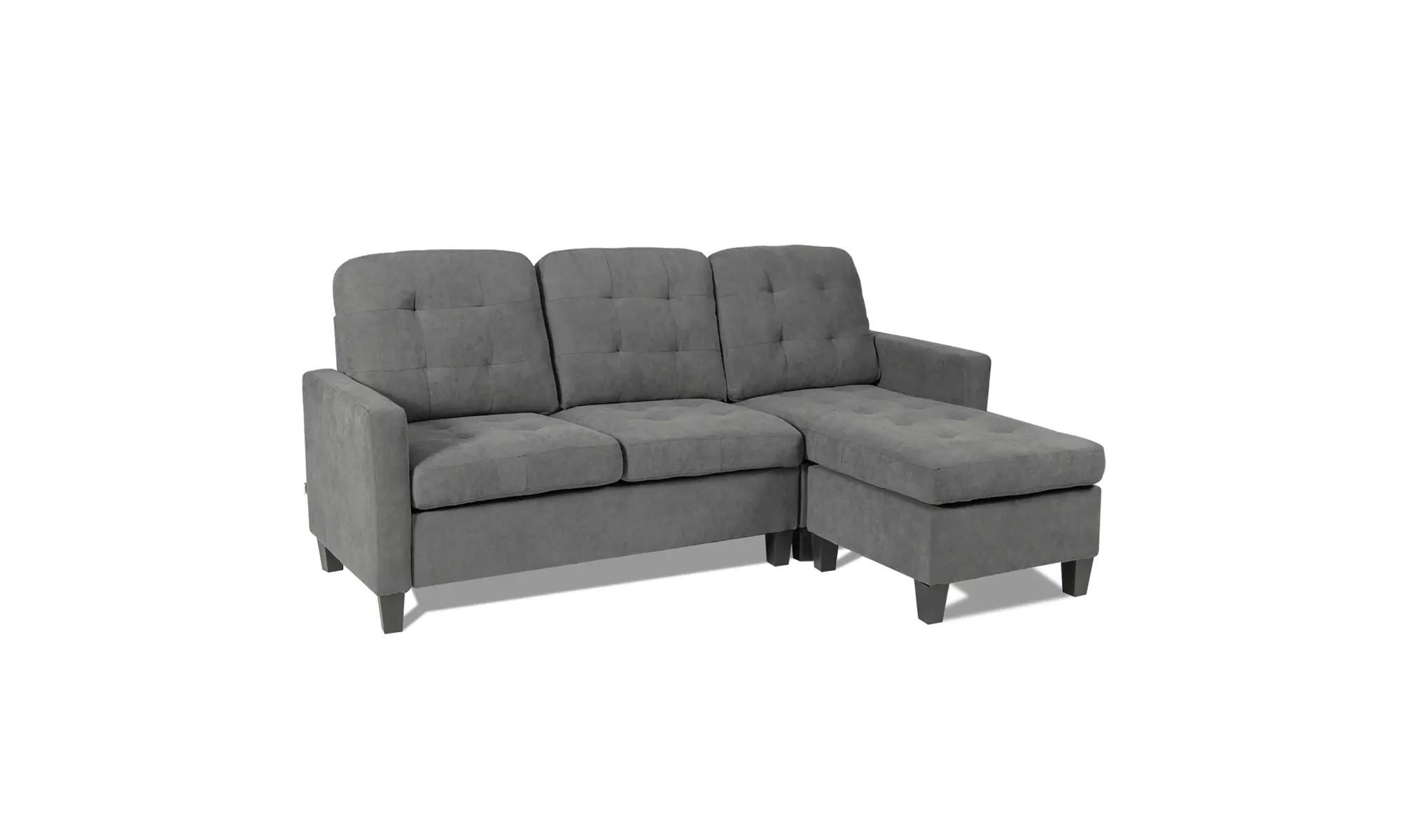 Costway L-shaped Convertible Sectional Sofa Couch with Reversible Chaise