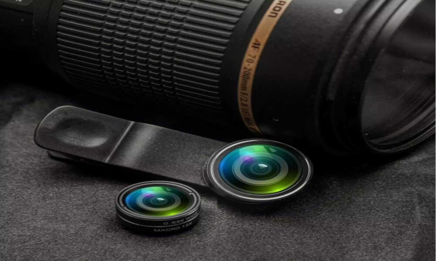 198 Fisheye Lens 0.35 Wide Angle Lens 15X Macro Lens for iPhone 6S 7 Samsung - Second Medium