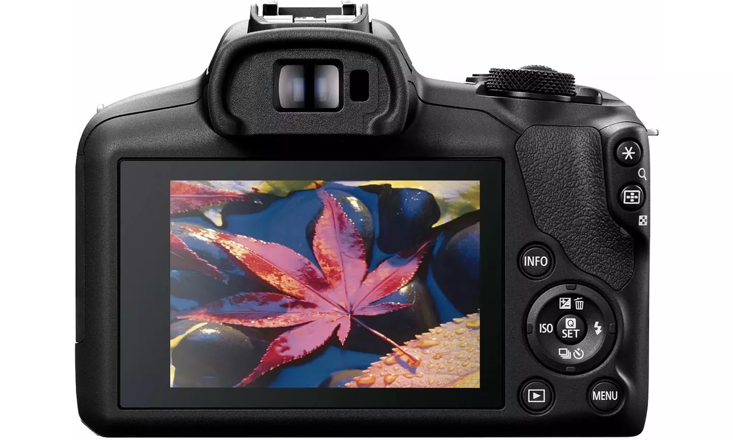 Canon EOS R100 Camera with 18-45mm Lens, Bag, 64GB Card, Battery, Tripod, & More