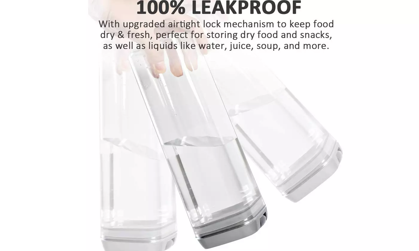 Airtight Food Storage Containers Plastic Spaghetti Pantry Organization Lock Lids