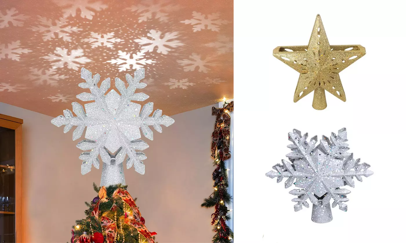 Christmas LED Light Projector Christmas Tree Topper - Primary Image