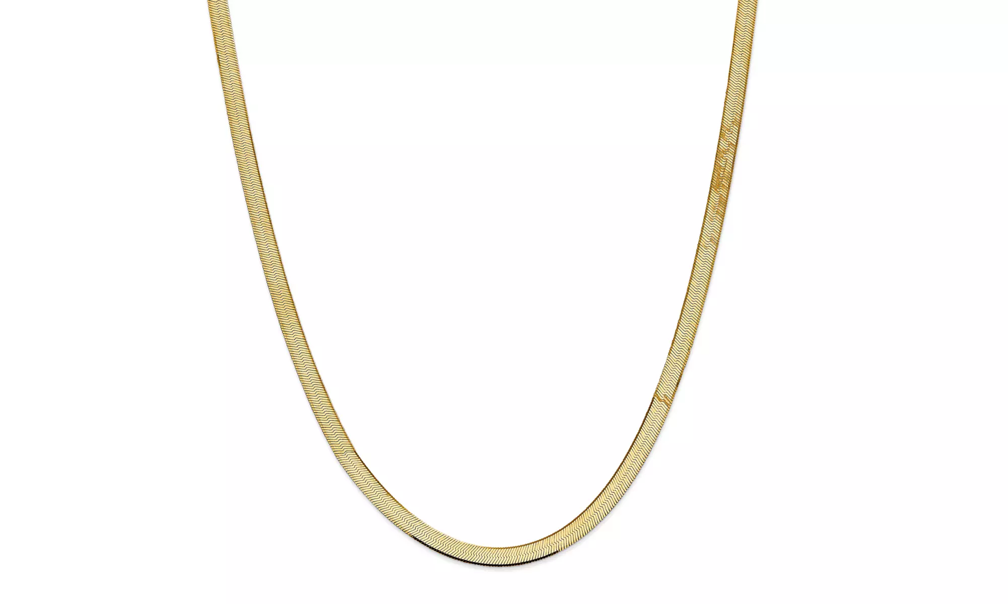 Sterling Silver Flexible Herringbone Chain Necklace