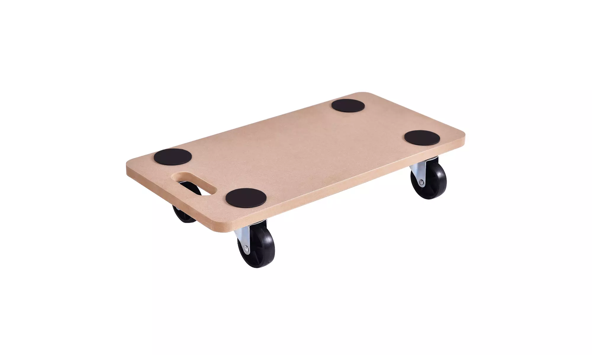 Costway 440lbs Platform Dolly Rectangle Wood Utility Cart Wheeled Transporter - Primary Image