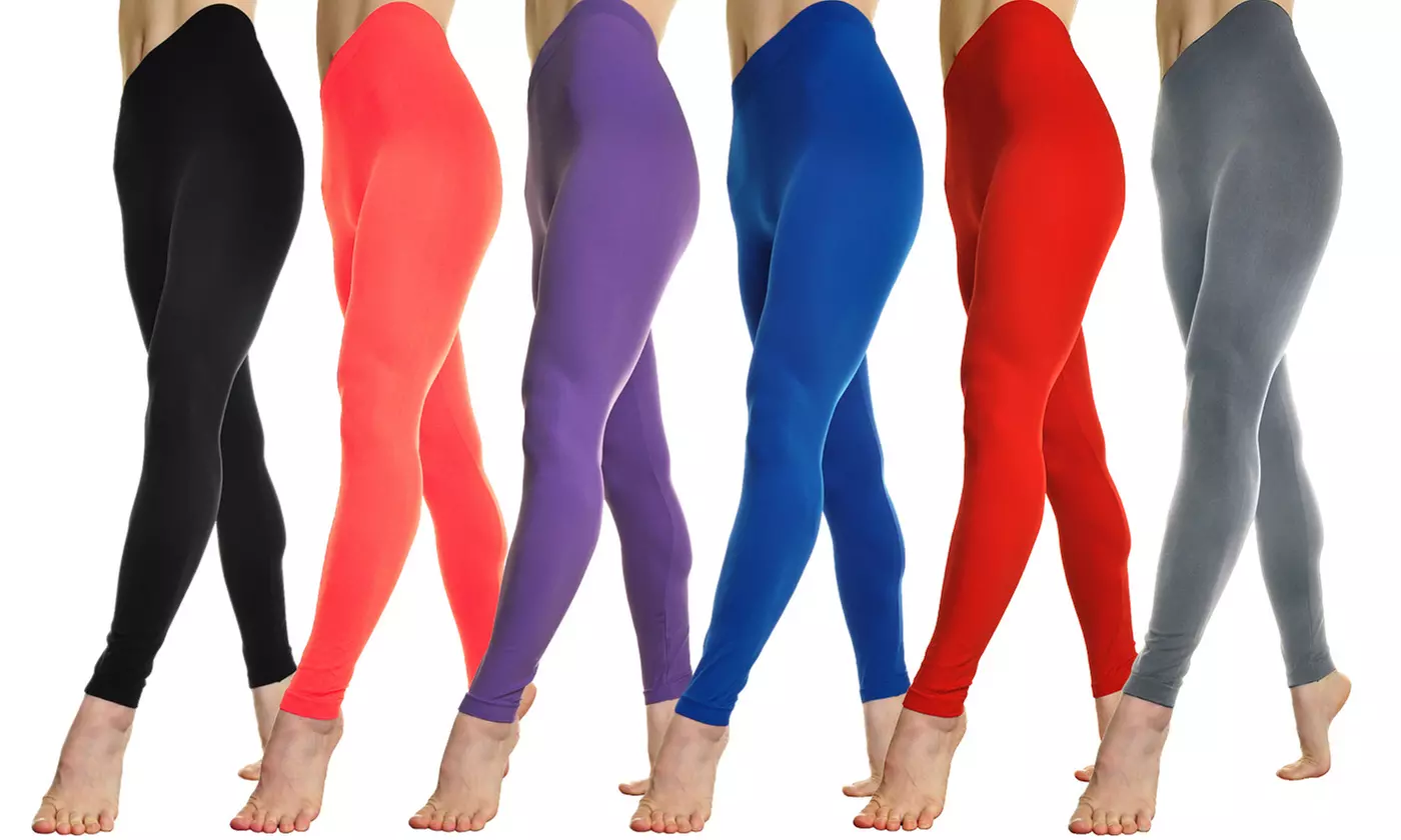 Angelina Full Length Seamless Layering Leggings (3-Pack or 6-Pack) - Primary Image