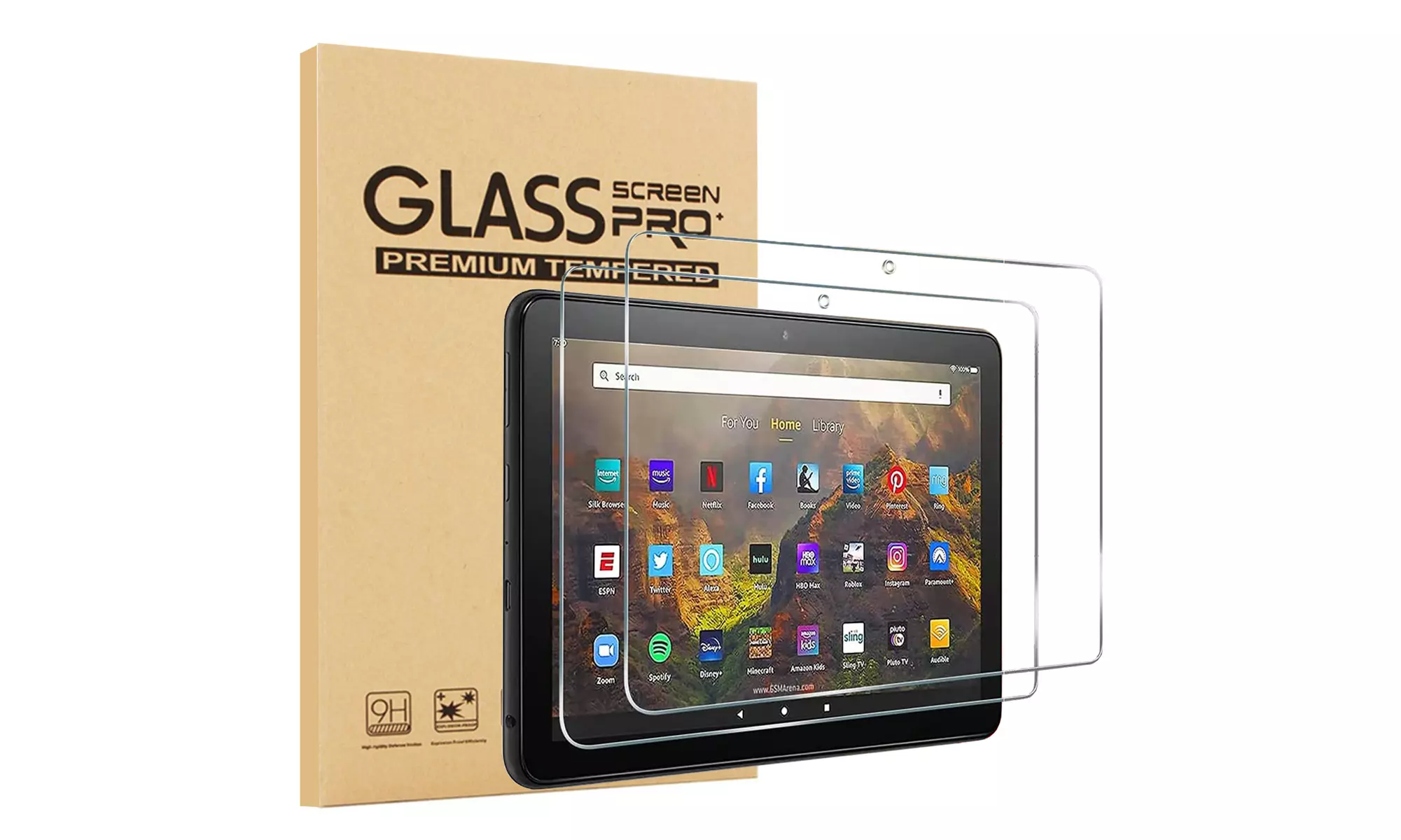 (2 Pack) Tempered Glass Screen Protector for Amazon Fire HD 10 (11th Gen, 2021) - Primary Image