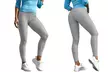 Doublju Women's Elastic High Waist Textured Leggings - Second Medium