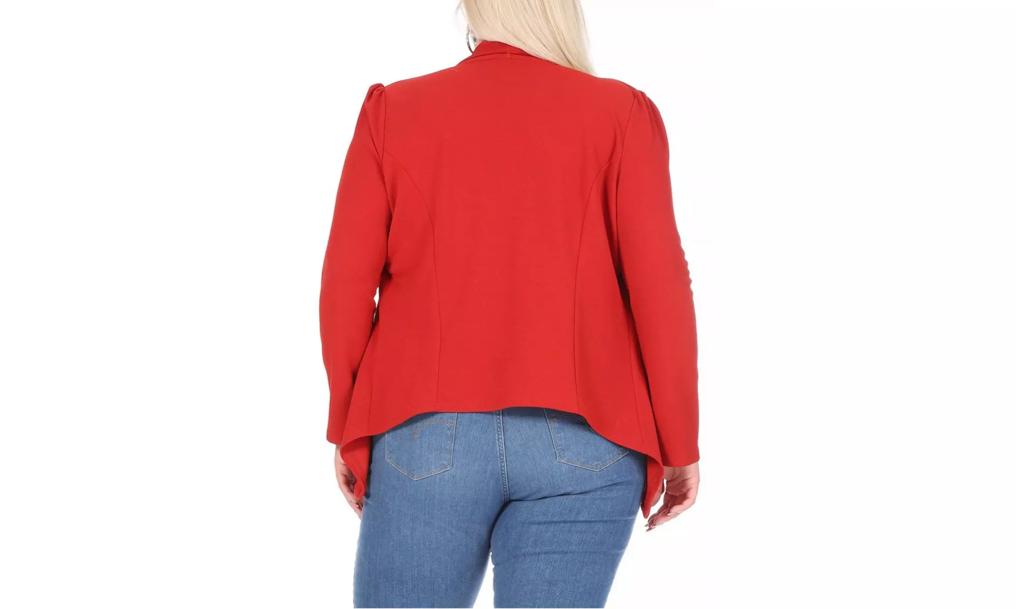 Women's Solid Plus Size Long Sleeves Blazer Jacket