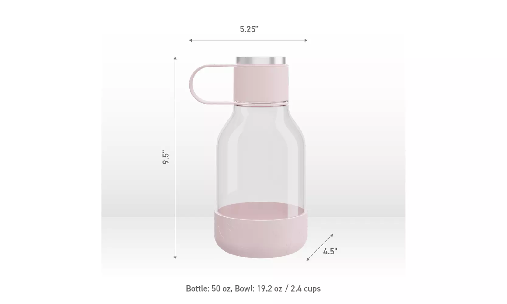 Asobu Tritan Water Bottle with Dog Bowl Attached- 50 Ounces
