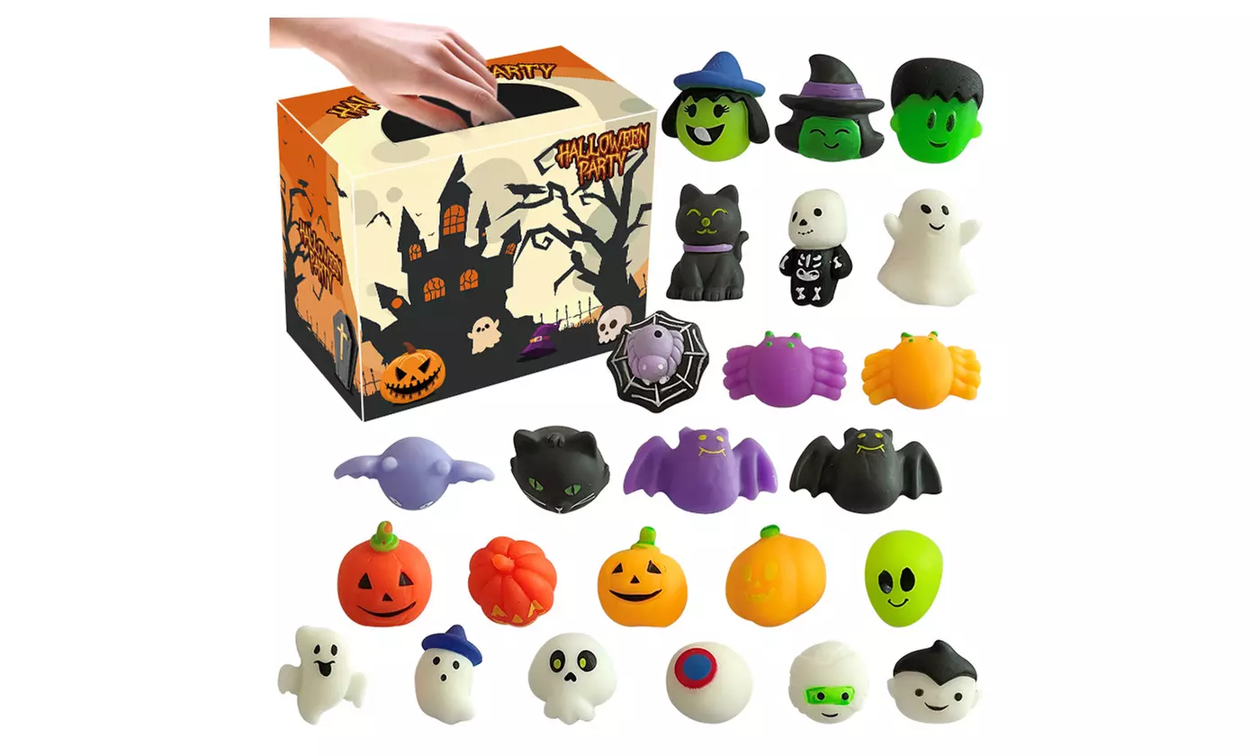 24PCS Halloween Squishies Toys Kawaii Cute Squishy Stress Reliever Anxiety Toys - Primary Image