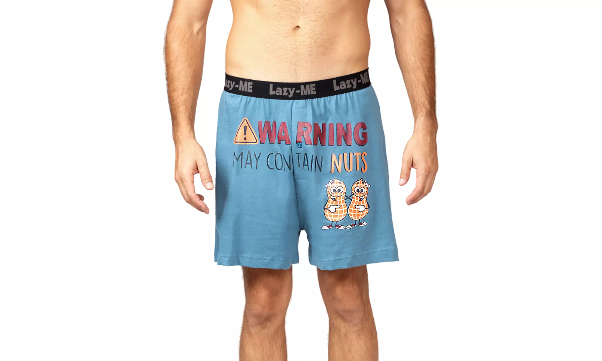 Lazy Me Men's Funny Novelty Boxer Shorts Humorous Underwear, Gag Gifts for Him - Primary Image