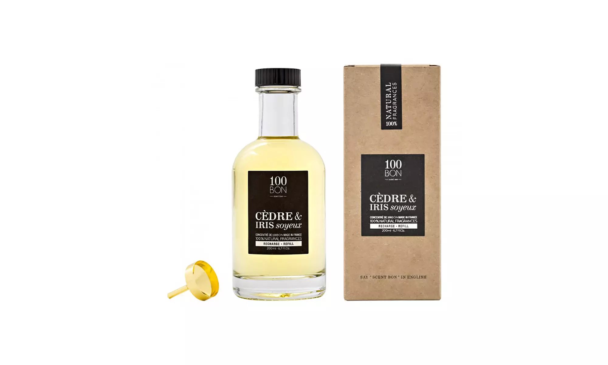 100Bon Cedre & Iris Soyeux 100% Natural Concentrate Fragrance Refill - Second Medium