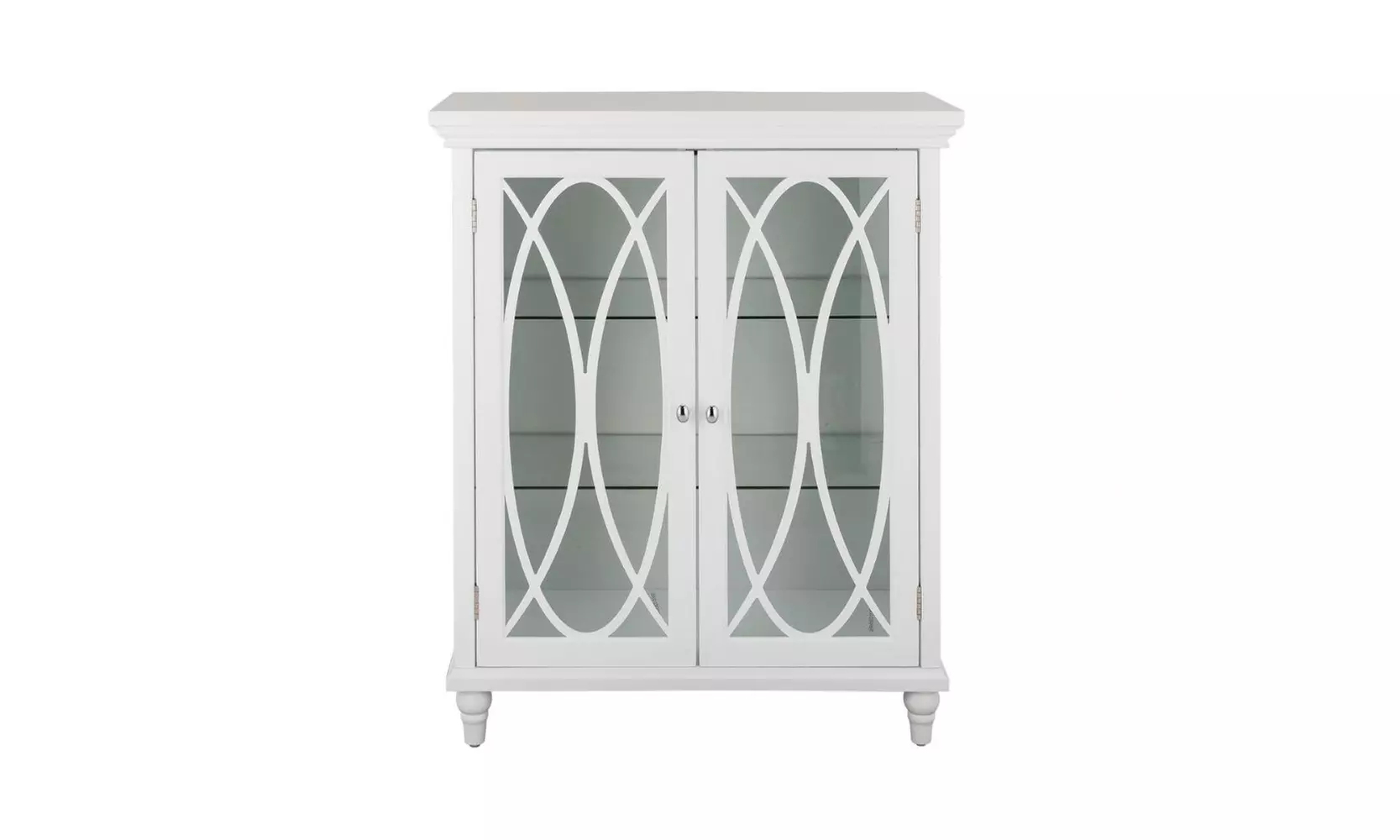 International Concepts ELG-639 Florence Corner Wall Cabinet, Tempered Glass  - Primary Image