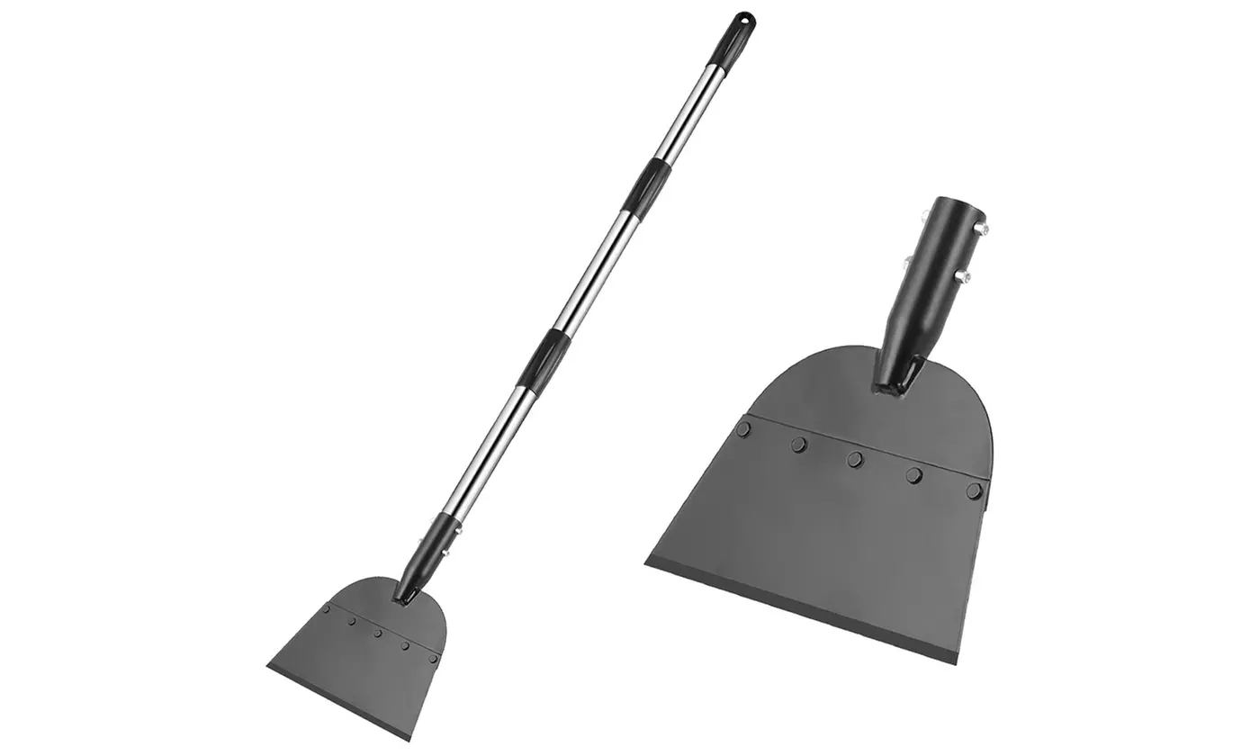 iMounTEK 54" Flat Snow Shovel & Ice Scraper with Manganese Steel Ice Chopper