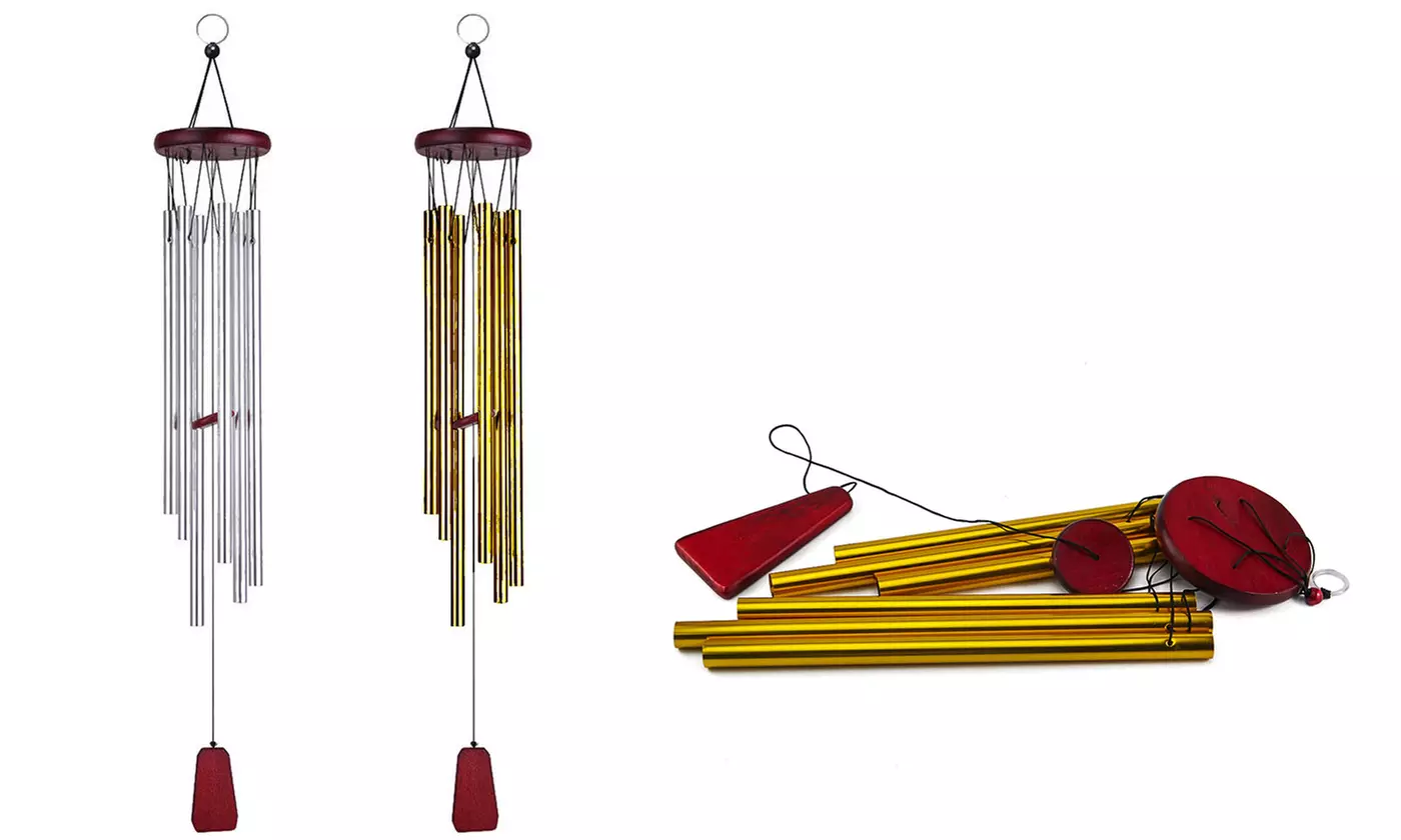Soothing Melodic Tones & Solidly Constructed Aluminum Garden Wind Chimes - Primary Image