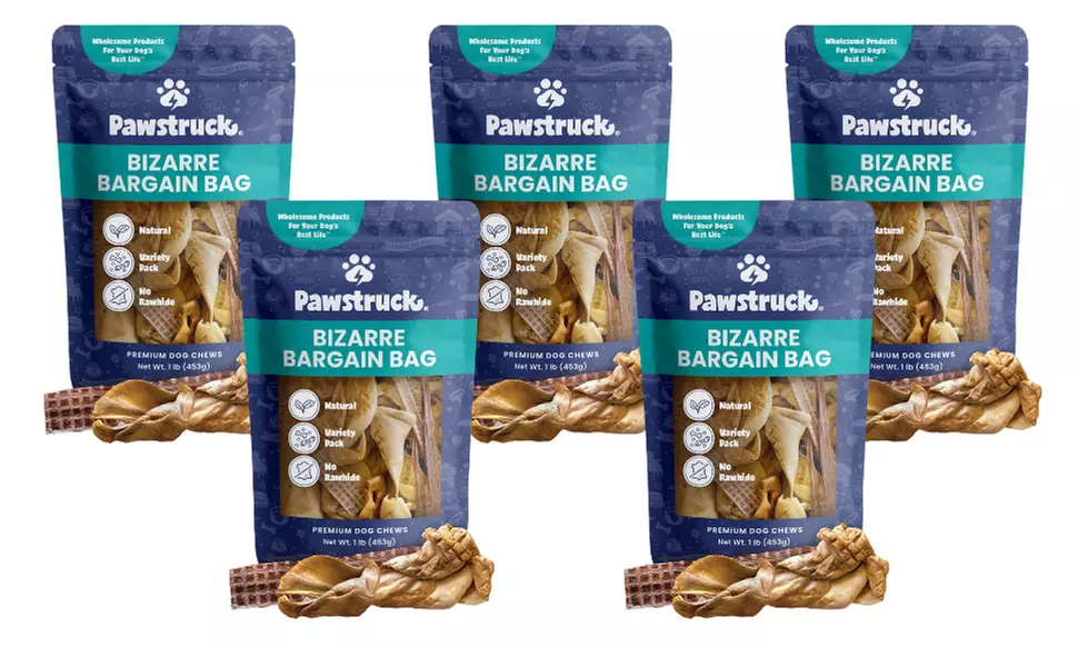 Pawstruck Bizarre Bargain Bag Dog Treats - Second Medium