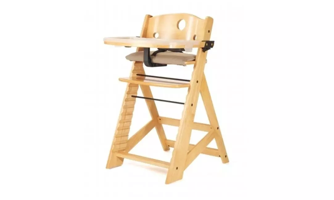 Keekaroo 0050032KR-0001 Height Right HIGH Chair with Tray- Natural - Primary Image