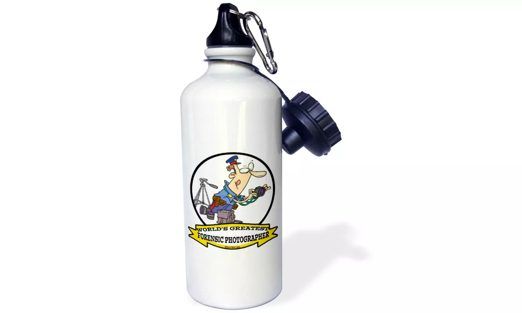  Water Bottle Funny Worlds Greatest Forensic Photographer Cartoon  - Primary Image