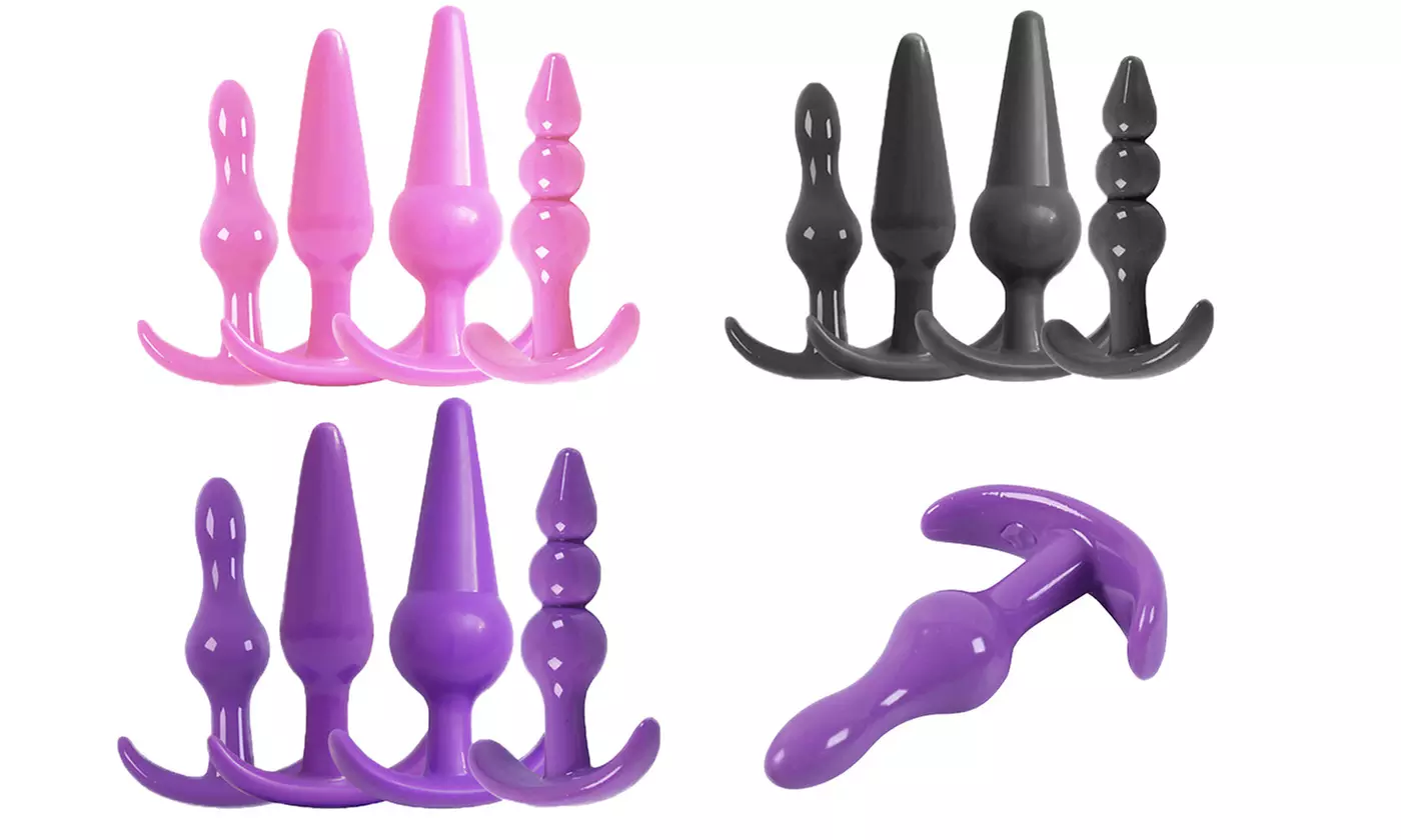 Beginners' Flexible Anal Plug Set (4-Piece) Adult Sex Toys Massager