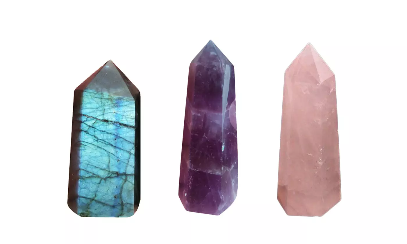 Natural Quartz Crystal Point Healing Stone Obelisk Wand - Primary Image