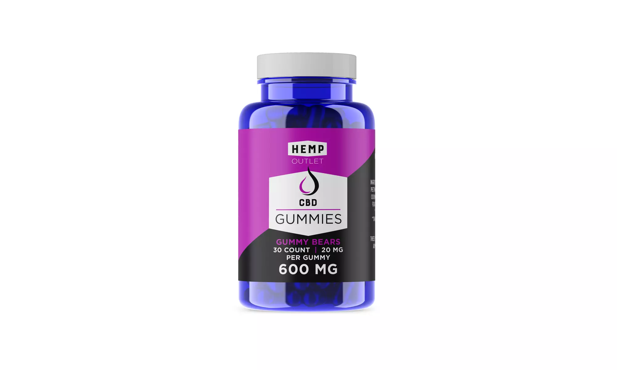 CBD Gummy Bears, 600mg by Hemp Outlet - Second Medium