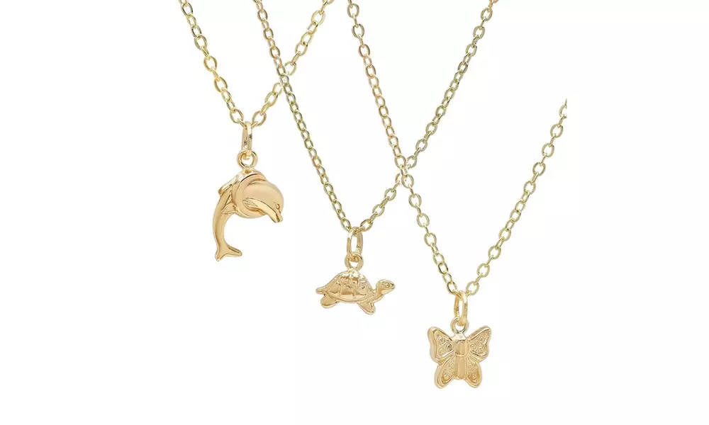 Creature Pendant Necklace In 14K Solid Gold