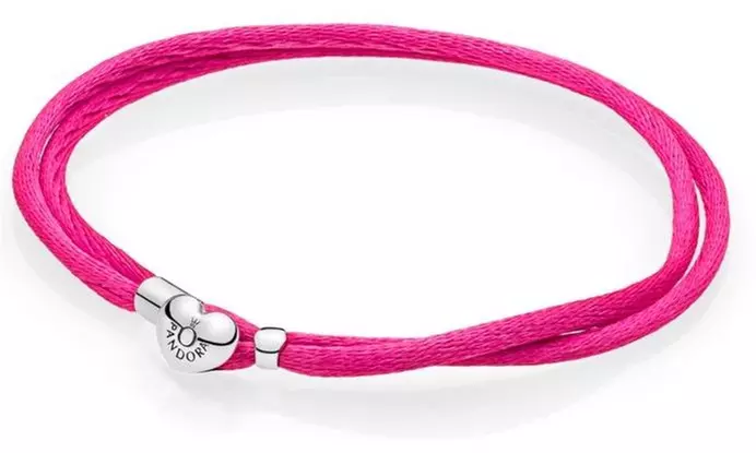 Pandora Moments Fabric Cord Bracelet - Hot Pink - 590749CPH-S2 - Primary Image