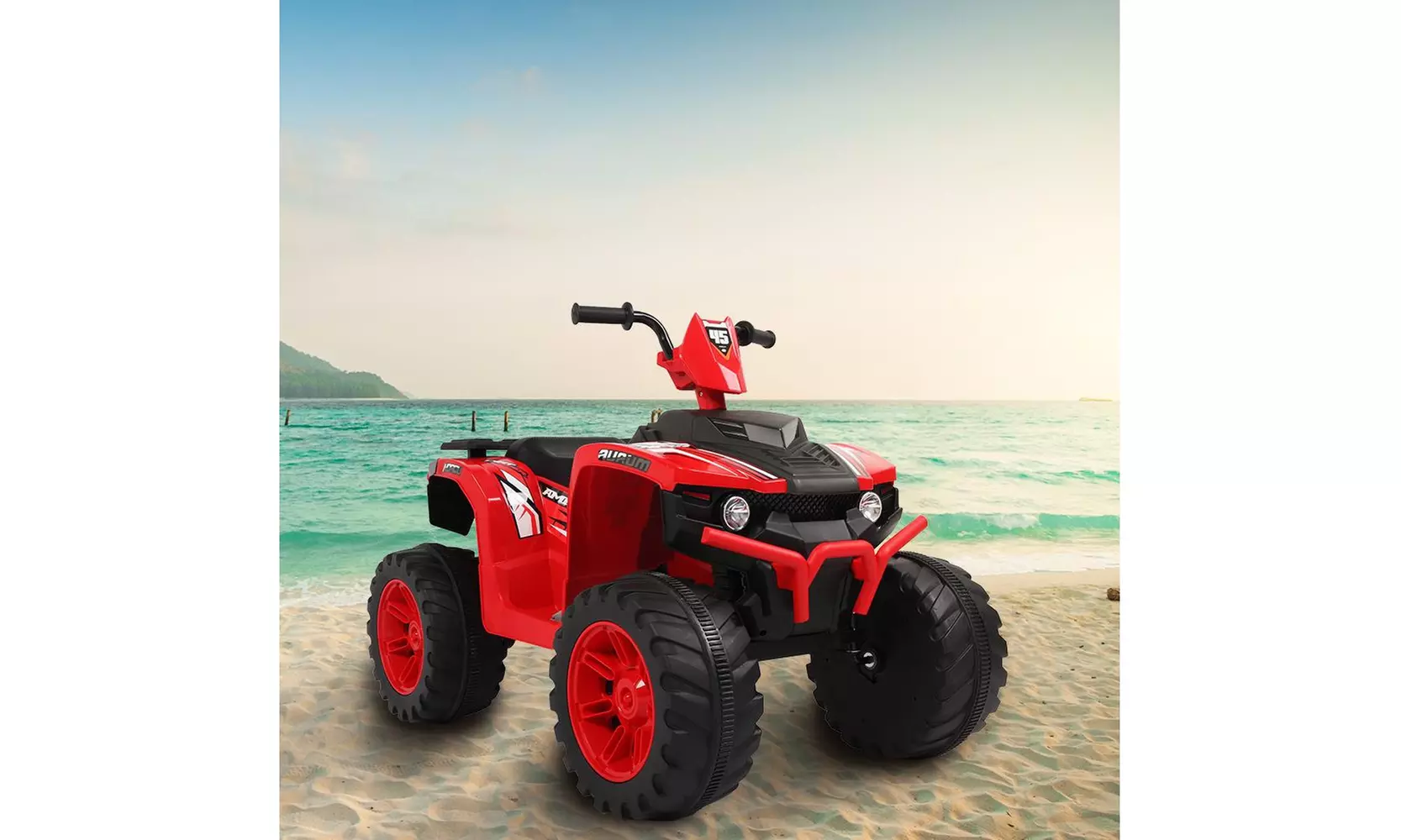ATV Ride-On Car 12V Children Car Powered Large 2 Different Speed Modes Red - Primary Image
