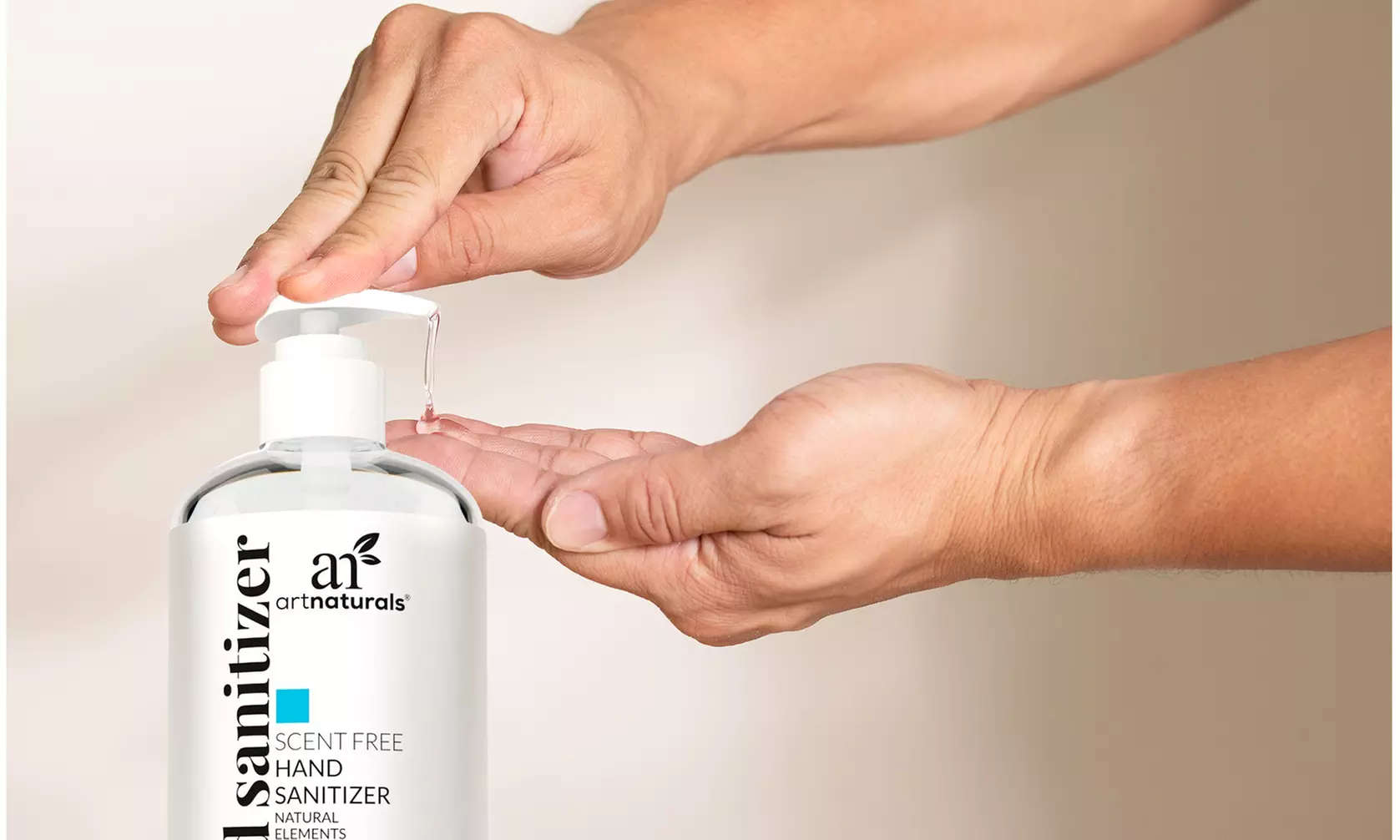 ArtNaturals Hand Sanitizer Gel w/Pump - Unscented Fragrance Free (16 oz) - Primary Image