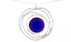 925 SILVER NECKLACE 16" C 2700 SMT PURPLE STONE