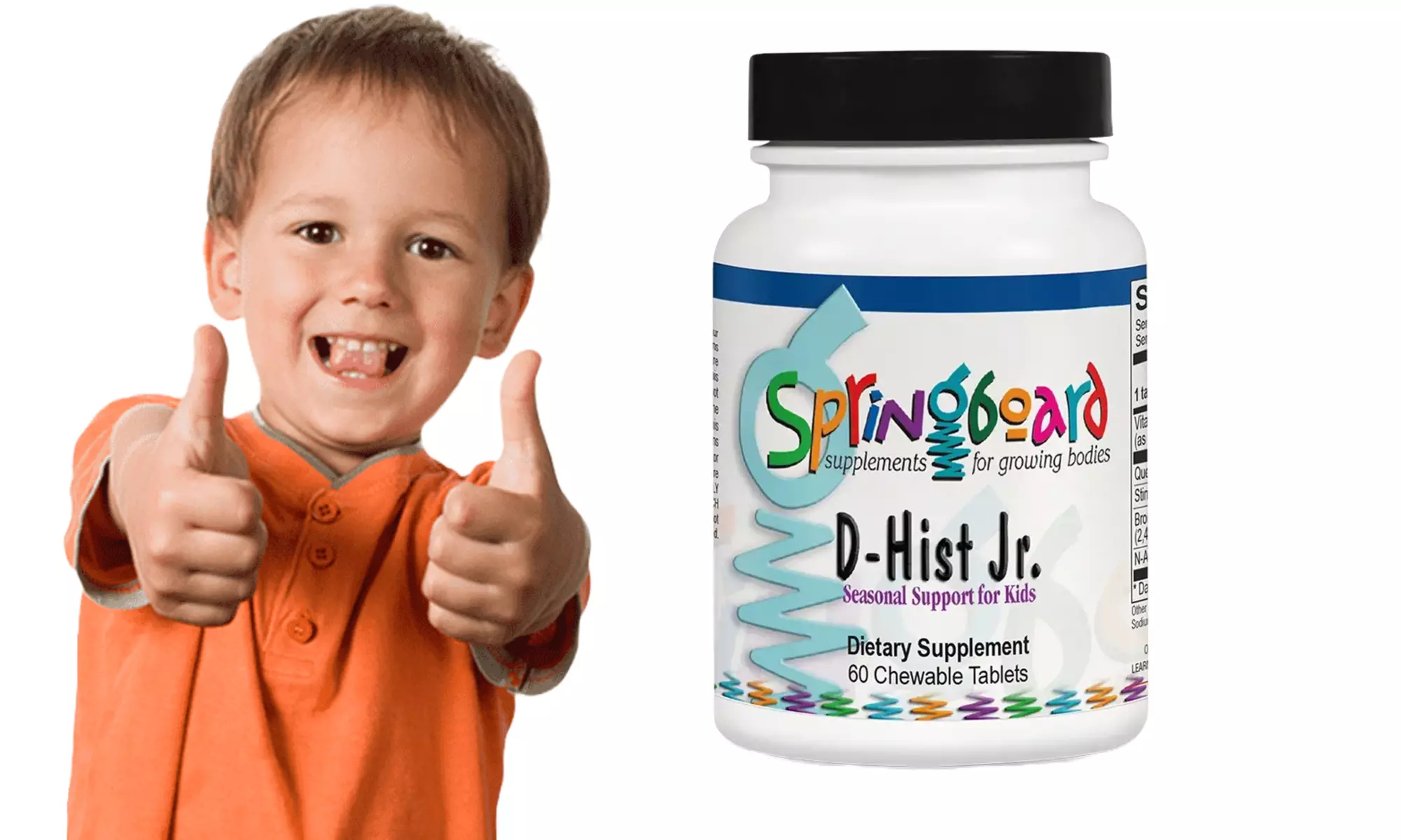 Ortho Molecular D-Hist Jr Chewable Tablets For Kids, 60ct, Immune Balance