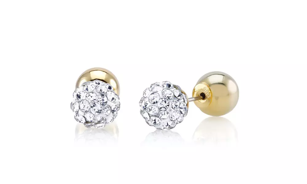 Cubic Zirconia Double Sided Earrings - Primary Image