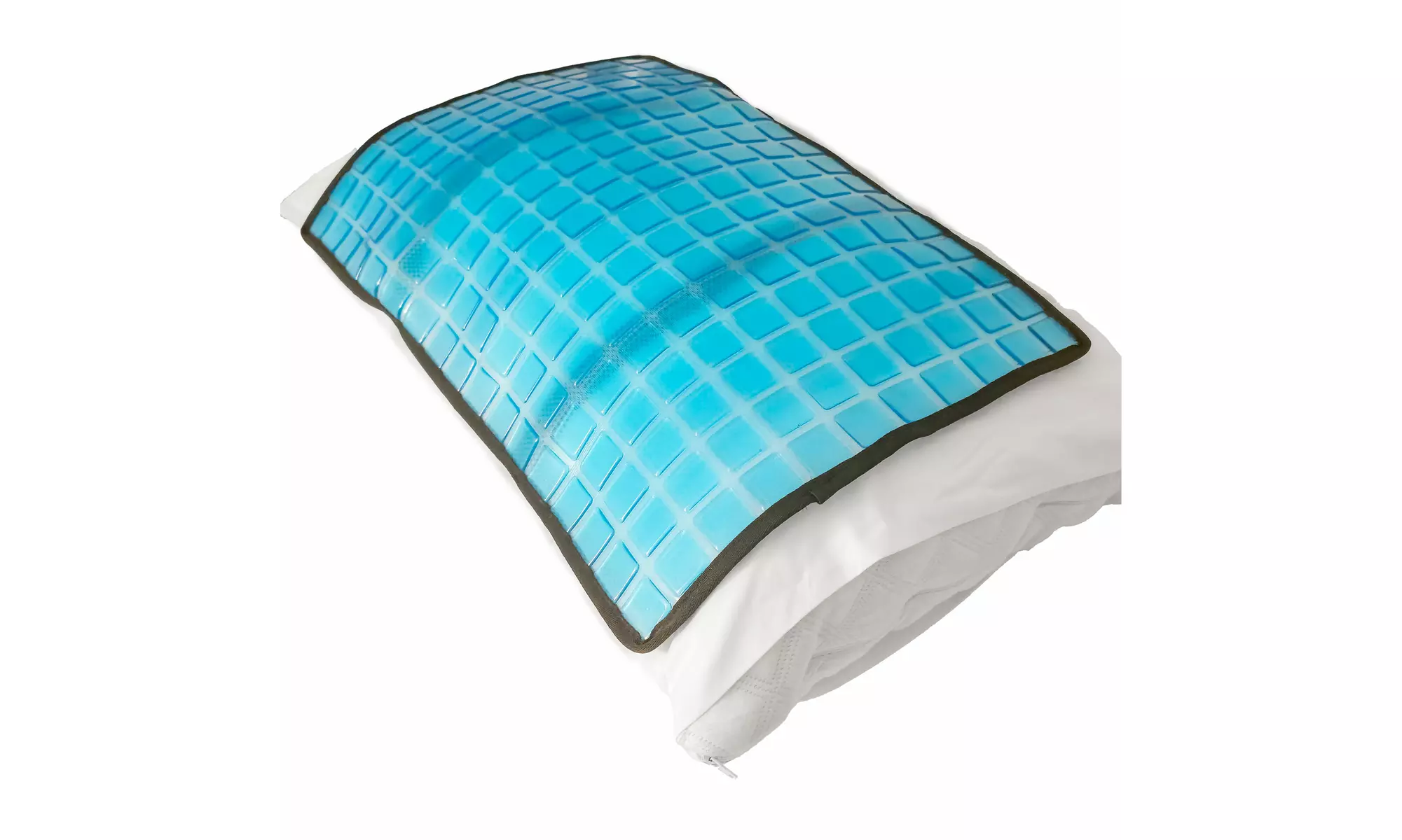 Cooling Gel Pillow Pad w Chill Gel Cells Cooling Mat For Hot Flashes, Dog & More - Primary Image