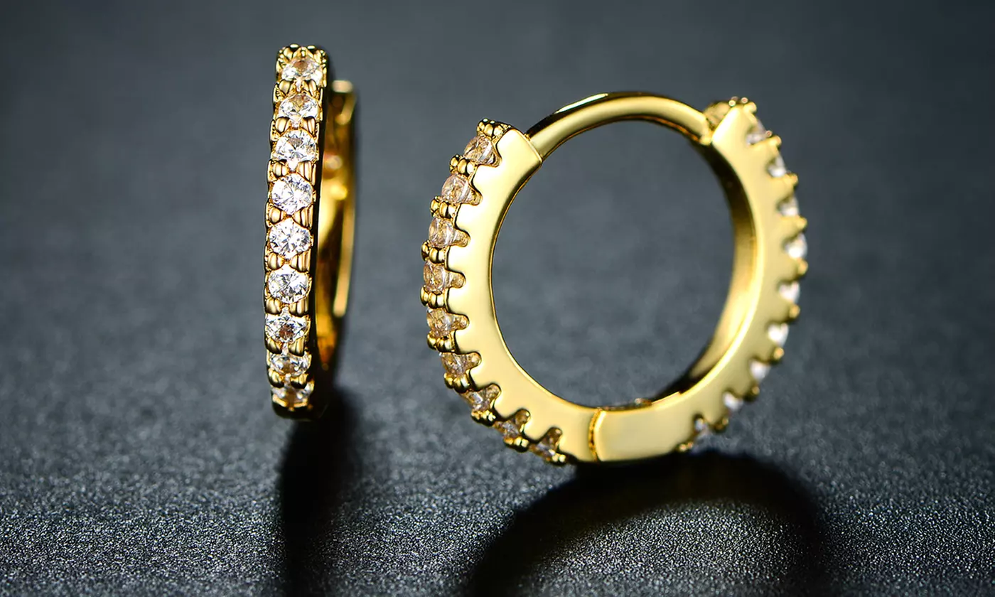 18K Gold Plated Hoop Earrings - Second Medium