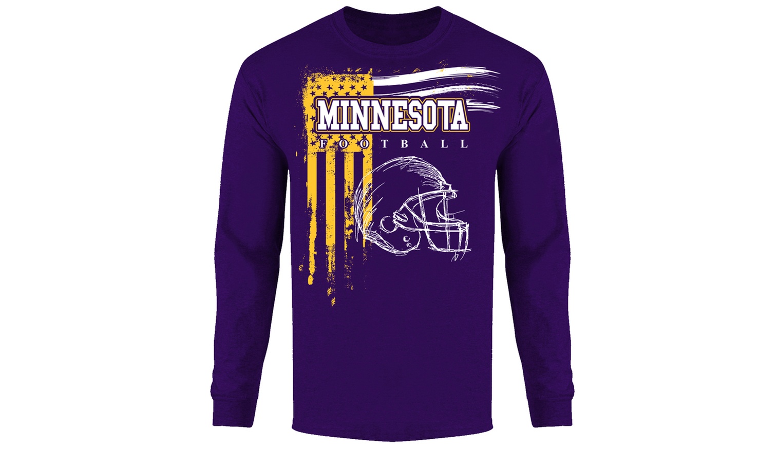 Men's Vintage USA Flag Football Long Sleeve Shirts (S-2XL)