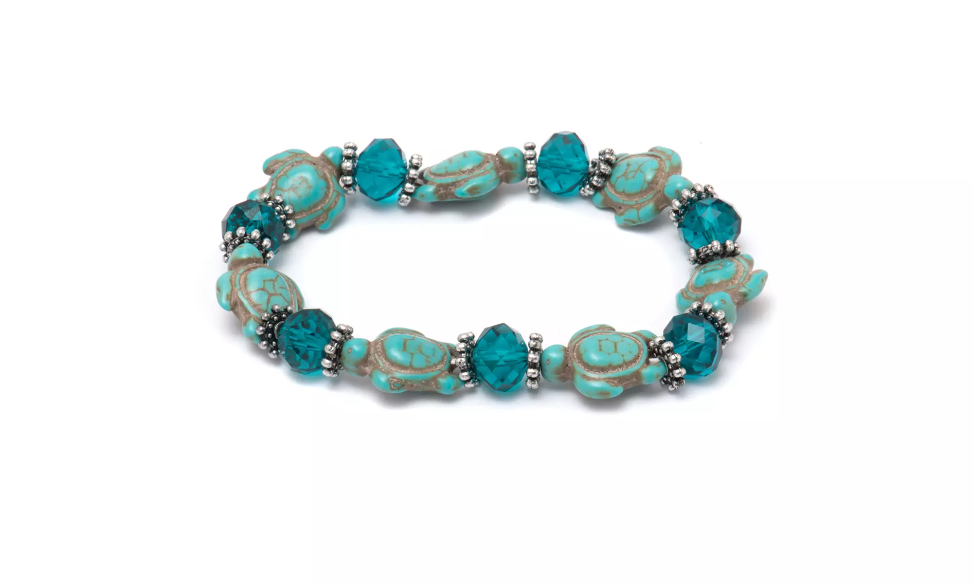 Hawaiian Sea Turtle Bracelet with Turquoise - Primary Image