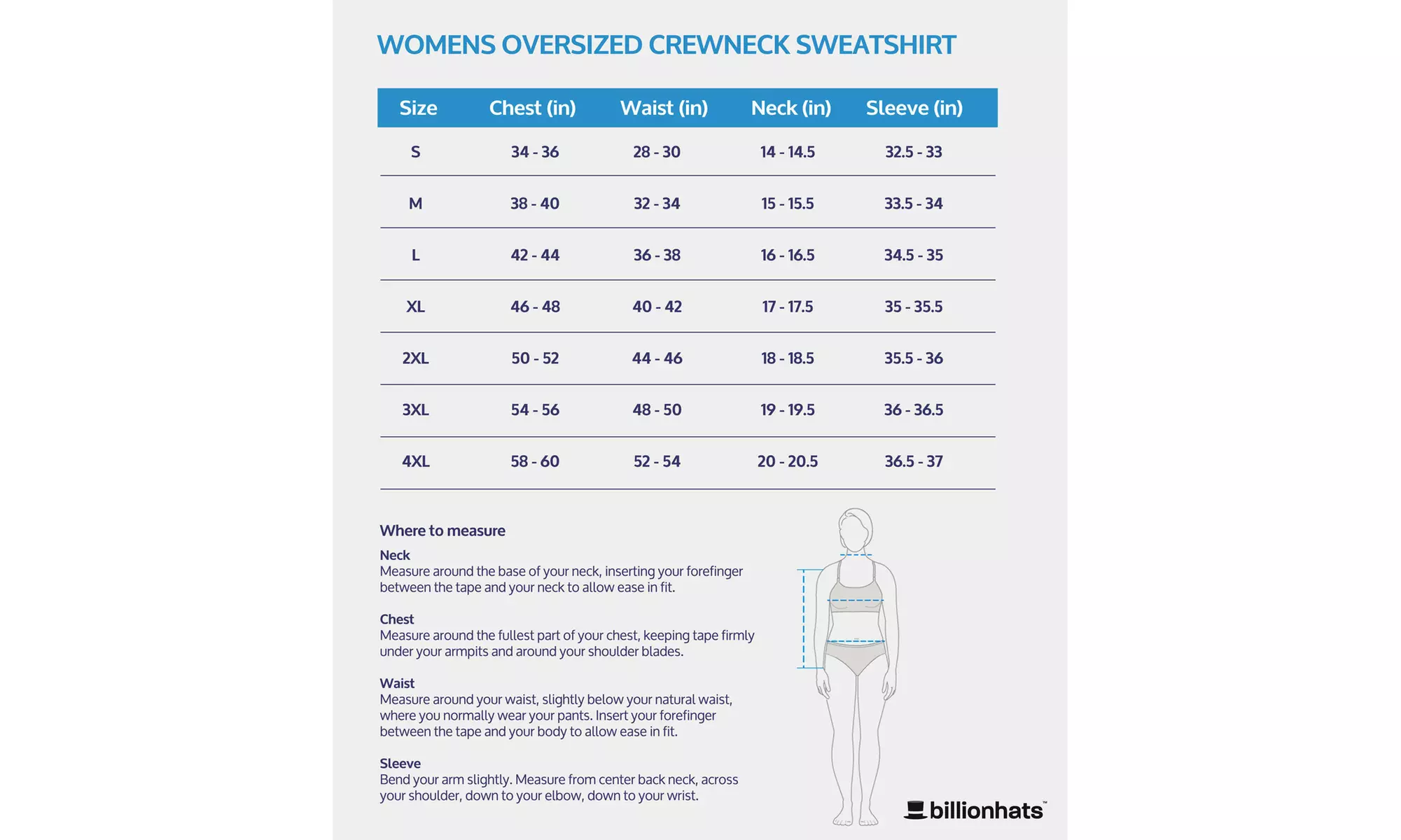 BILLIONHATS 3 Pack Womens Oversized Crew Neck Sweatshirt