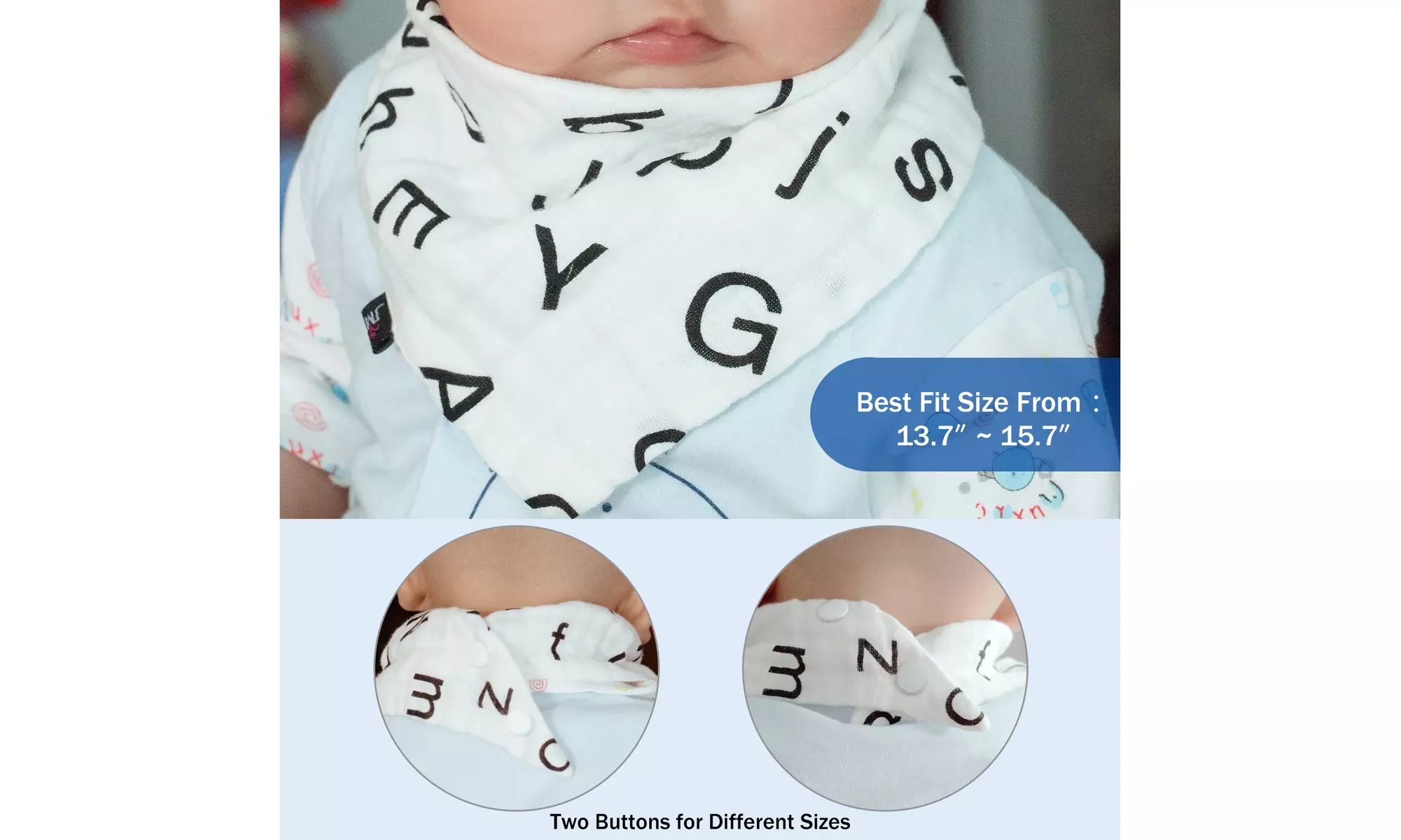Baby Bibs 9 Pack Soft and Absorbent for Boys & Girls - Baby Bandana Drool Bibs