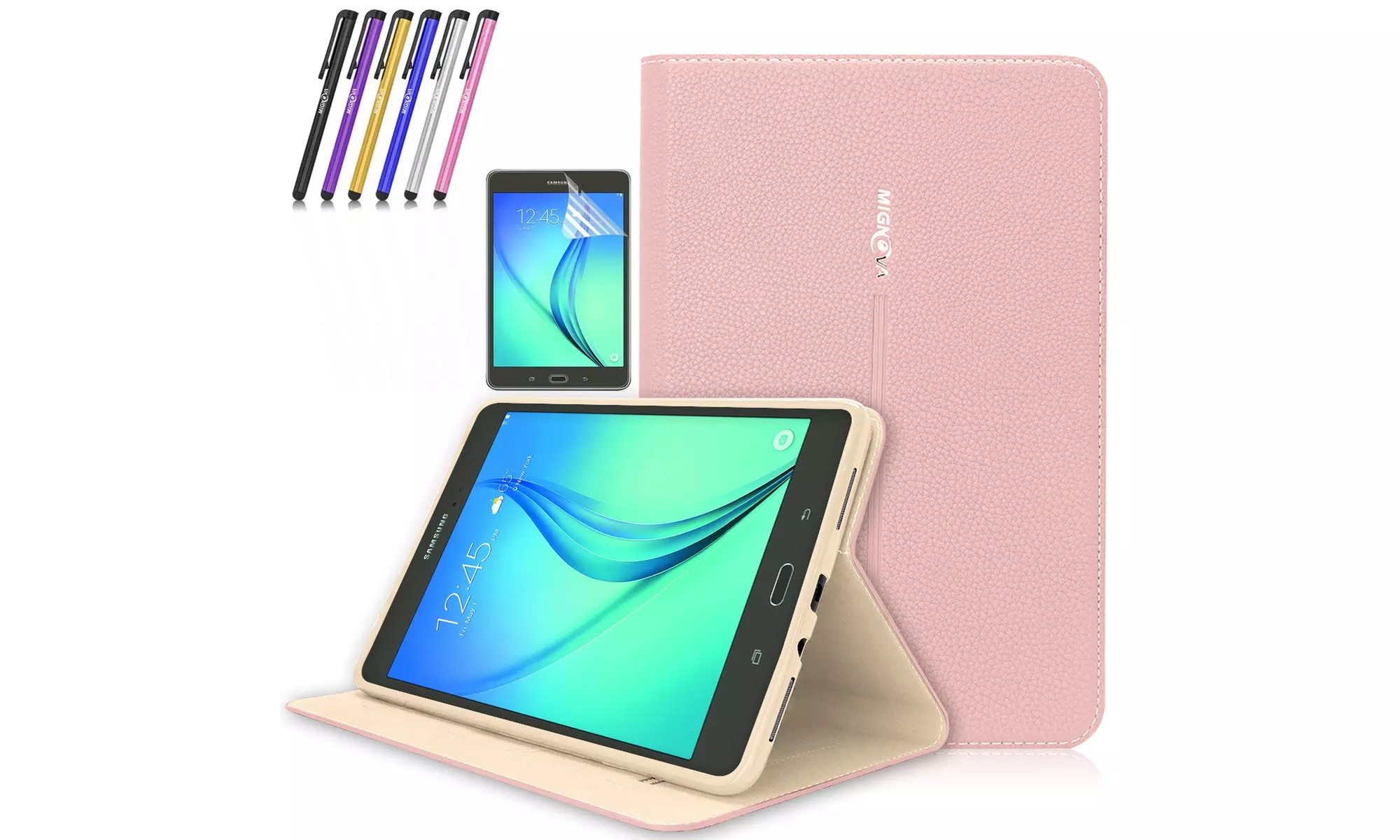 PU Leather Folio Case Cover For Samsung Galaxy Tab A Model 9.7 Inch - Second Medium