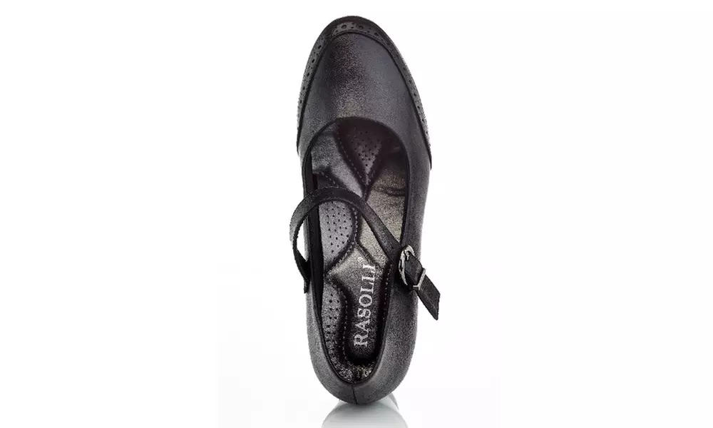 Rasolli Women's Virginia Mary Jane Wedge Pumps