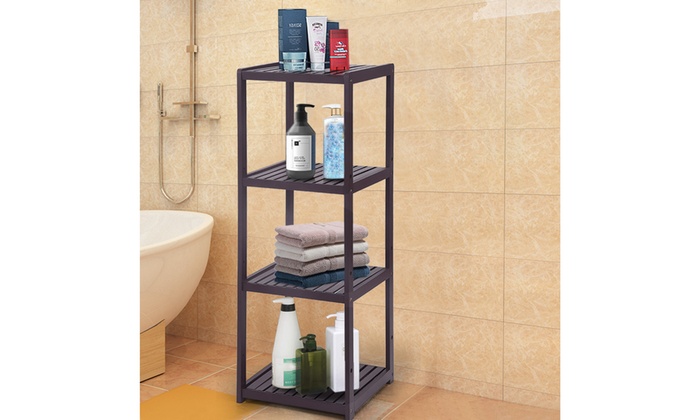 Up To 29 Off On 100 Bamboo Bathroom Shelf St Groupon Goods