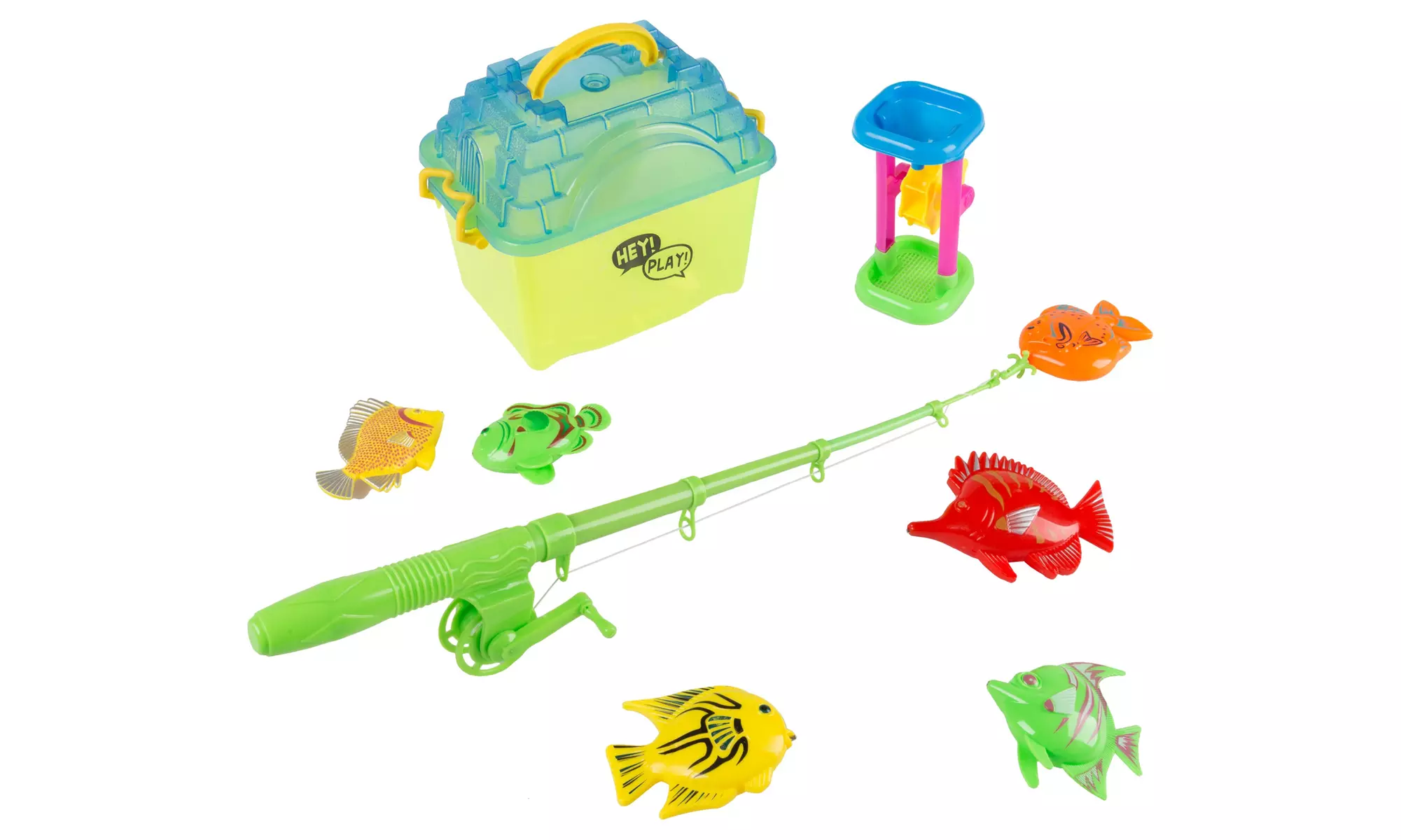 Kids Toy Fishing Set with Magnetic Fishing Pole by Hey! Play! - Primary Image