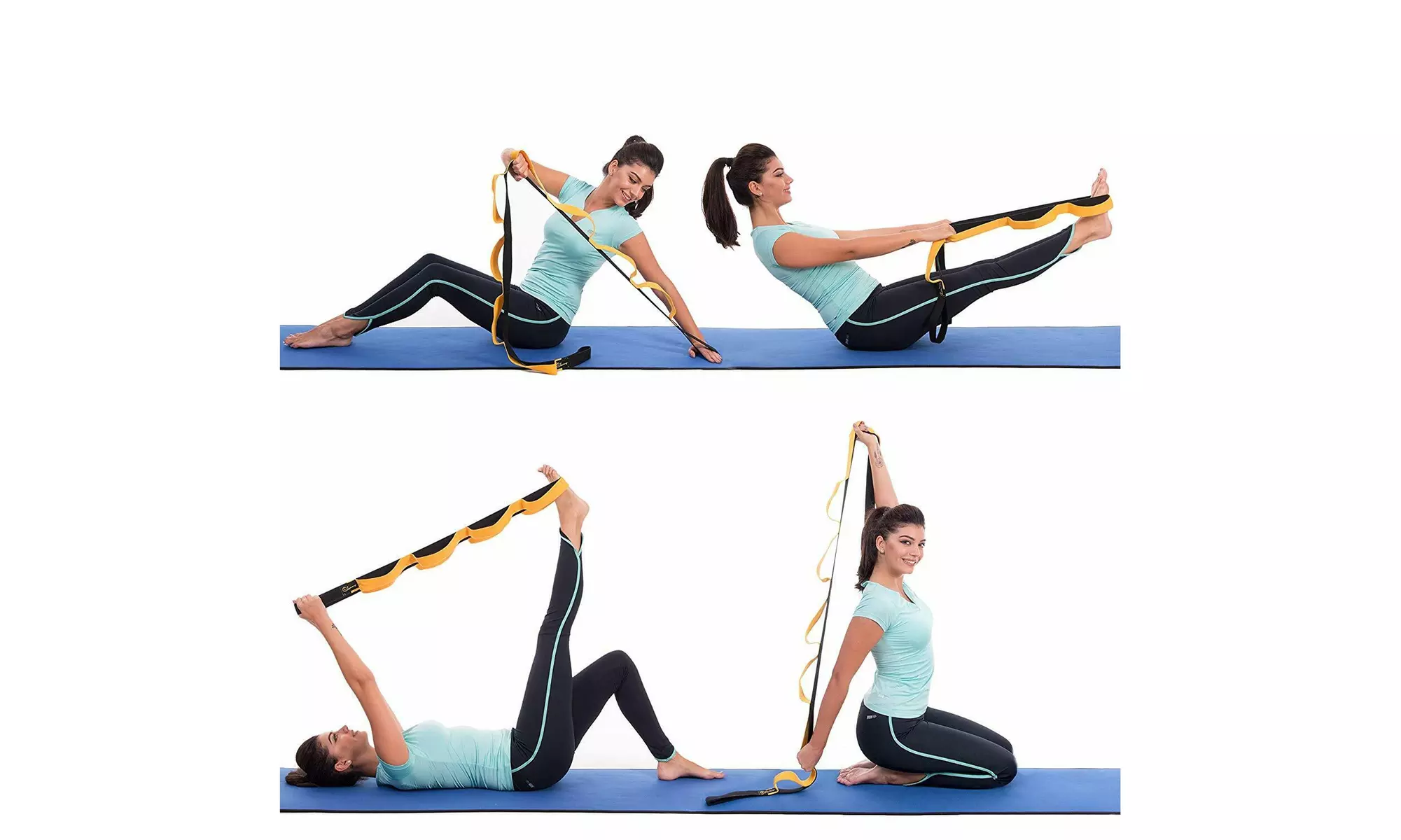 Stretching Strap for Cheerleaders Flexibility Stunt Strap Band for Stretching - Second Medium